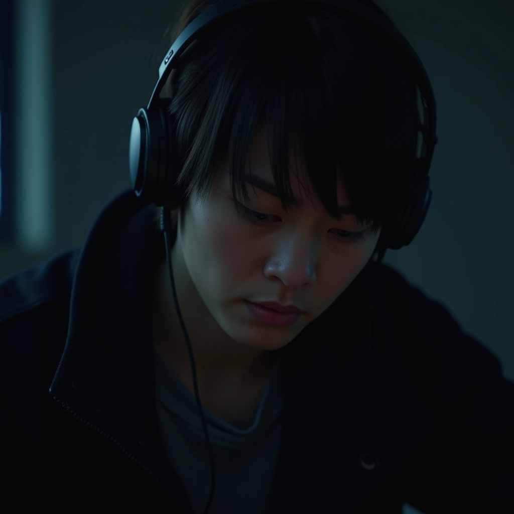 Emotional scene showing a player deeply affected by character death, with dark atmospheric lighting and a sense of loss and grief, representing the psychological bond between players and their game avatars