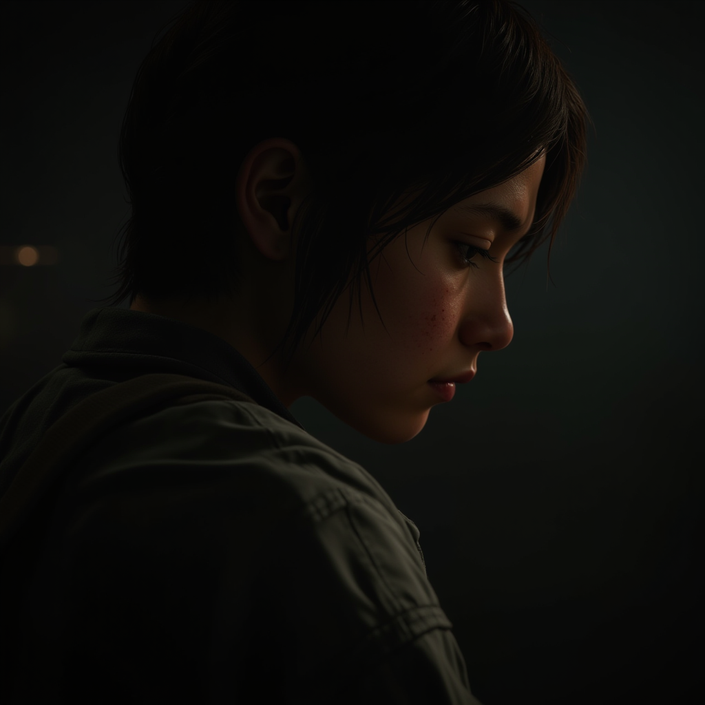 Emotional scene showing a player deeply affected by character death in The Last of Us, with dramatic lighting highlighting the grief and connection between player and avatar