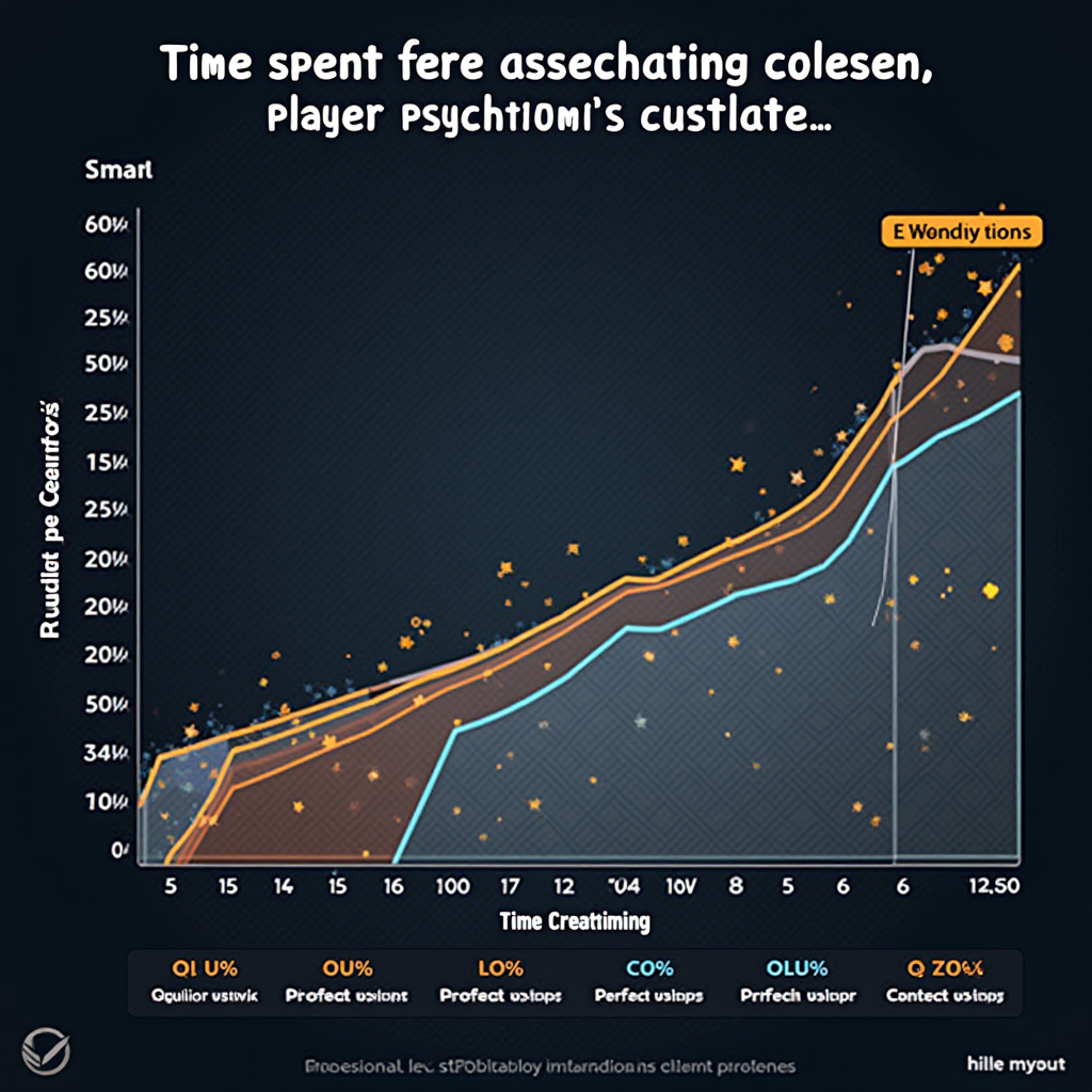Infographic showing time spent in character creation correlated with different player psychology profiles, from quick creators to perfectionist customizers